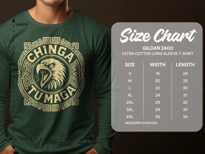 Chinga Tu Maga Eagle Graphic Long Sleeve Shirt