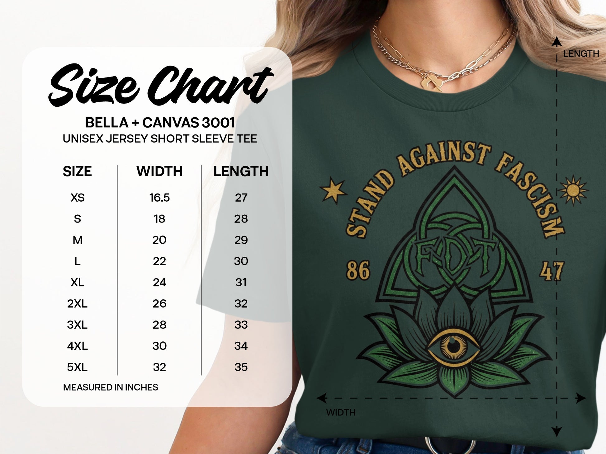 Stand Against Fascism Graphic Unisex Short Sleeve Tee