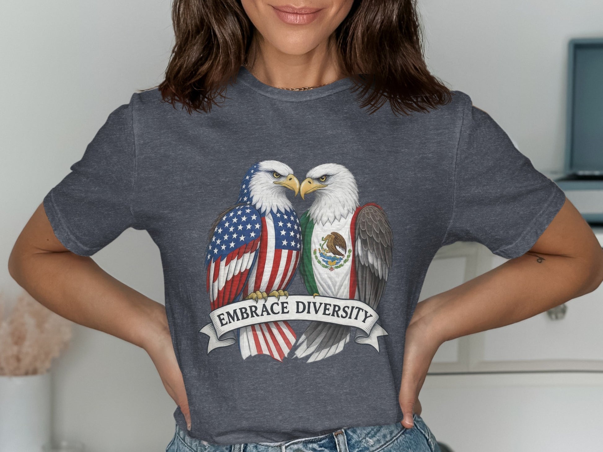 Embrace Diversity Bald Eagles Graphic T-Shirt product type