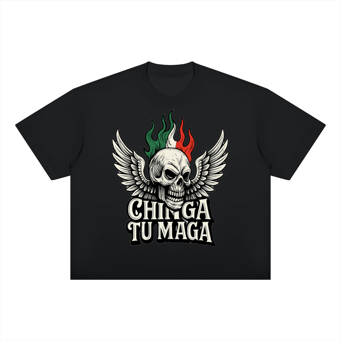 Chinga Tu Maga Unisex Boxy Drop Shoulder T-Shirt