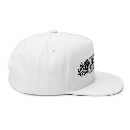 Stylish White Cap with Embroidered Graphic Hat