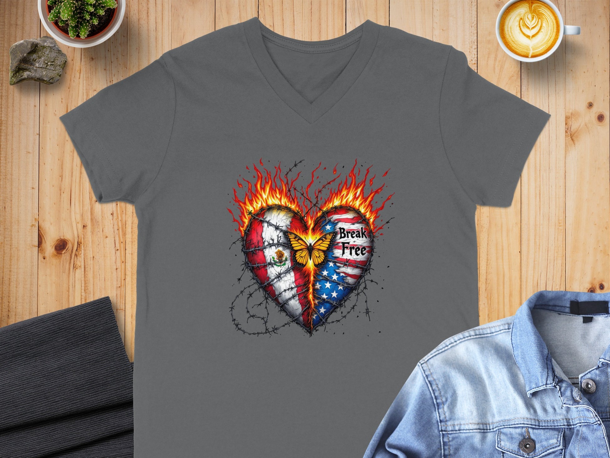 Patriotic Heart Break Free Graphic Tee product