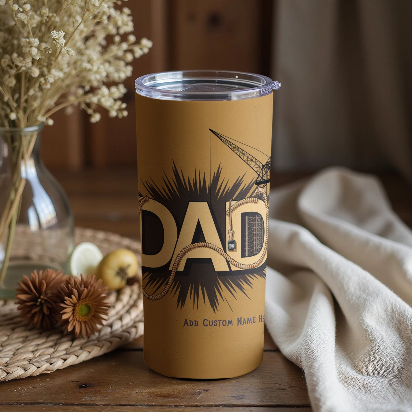 Personalized Dad Tumbler Add Custom Name Here product type