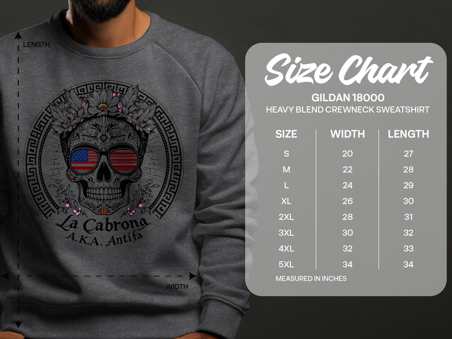 La Cabrona A.K.A. Antifa Skull Sweatshirt