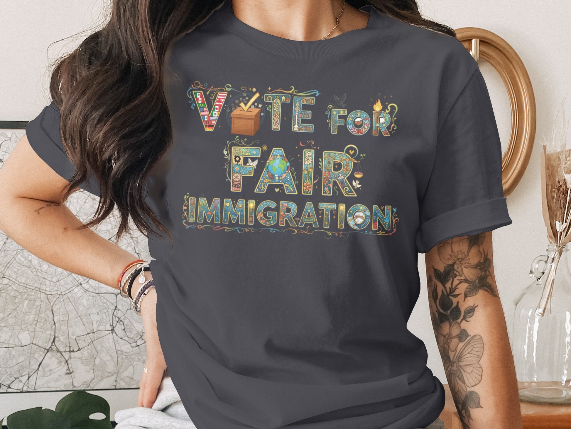 Vote For Fair Immigration Graphic T-Shirt