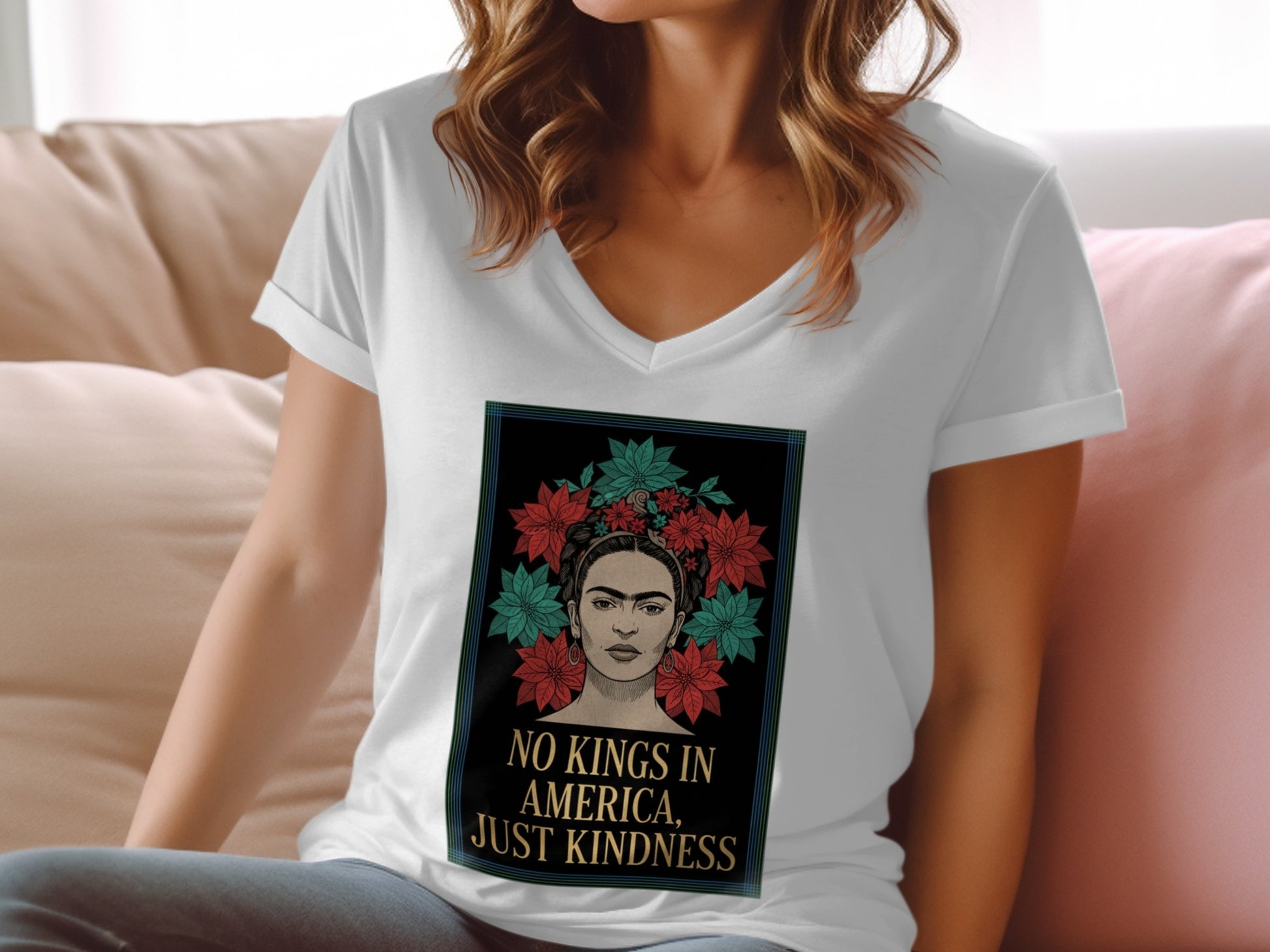 No Kings in America Just Kindness Graphic Tee Product