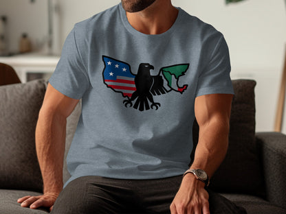 American and Italian Flag Eagle Design T-Shirt product type