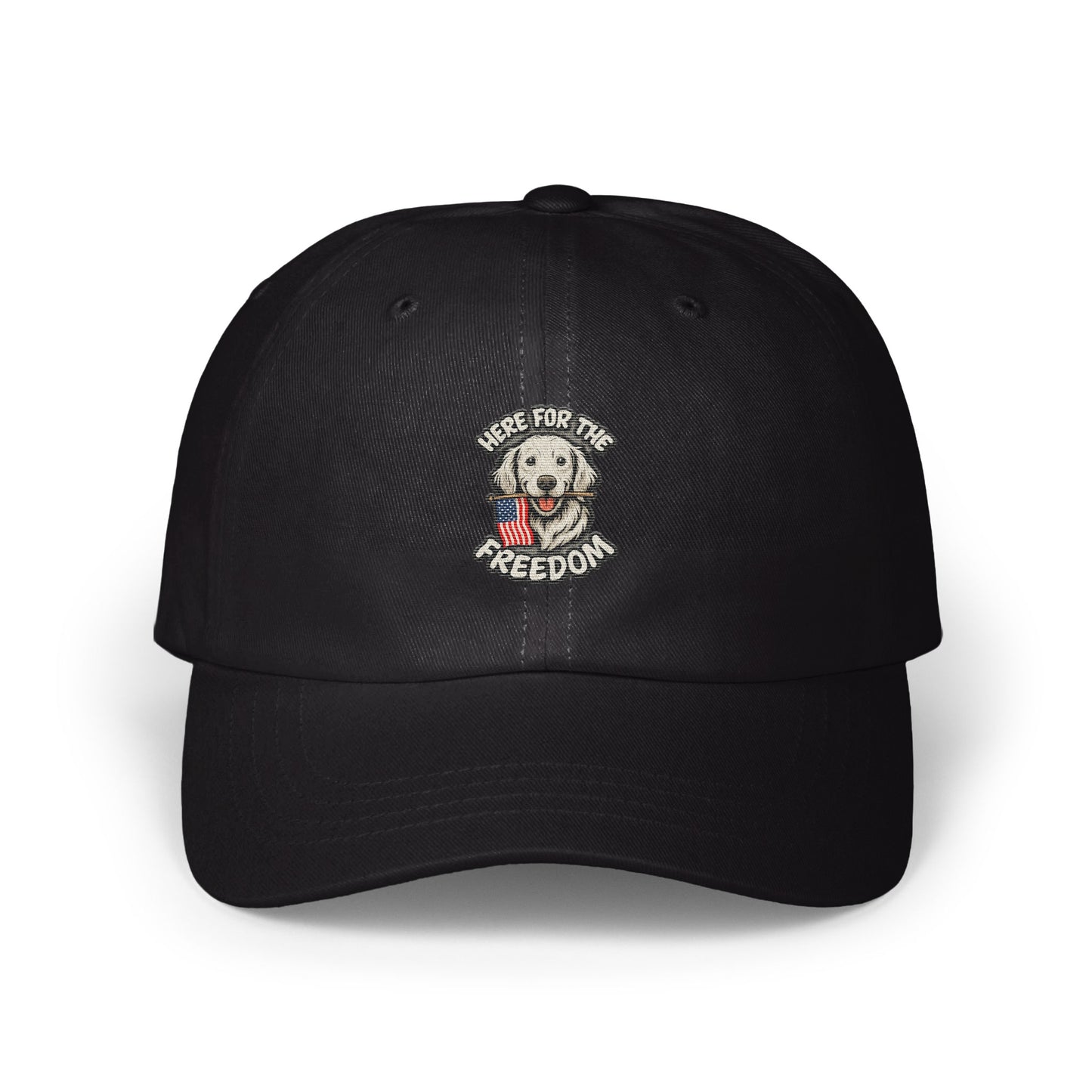 Here For The Freedom Embroidered Black Hat product