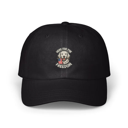 Here For The Freedom Embroidered Black Hat product