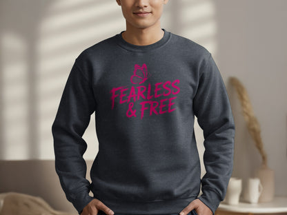 Fearless and Free Butterfly Design Sweatshirt product