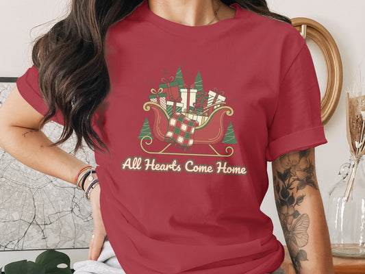 All Hearts Come Home Festive Graphic T-shirt