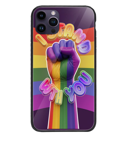 Premium Glass Case for iPhone 14 Pro Max LGBTQ Pride Month | Gay Pride Parade | Black & Trans Celebration Clothing
