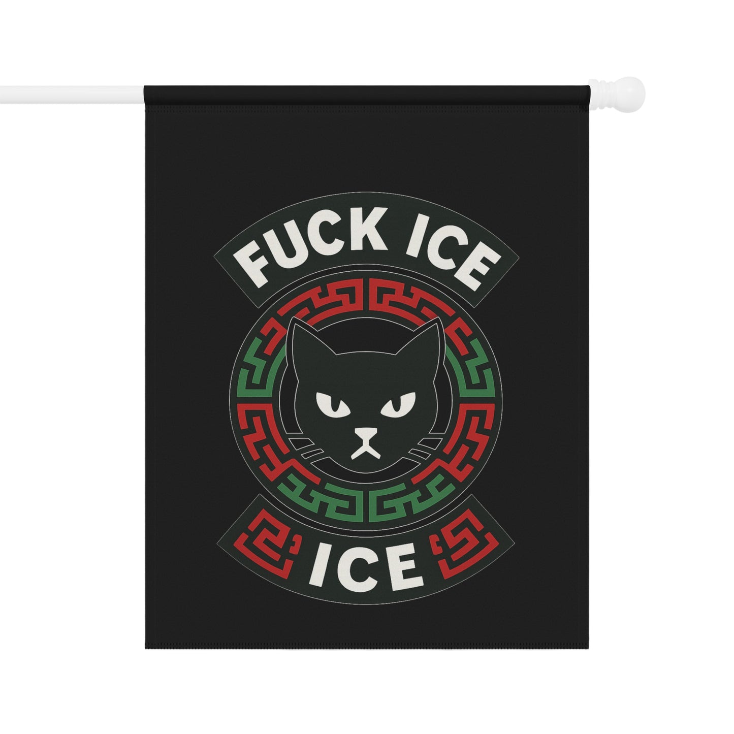 Fuck Ice Ice Black Cat Anti-ICE Wall Hanging Decor