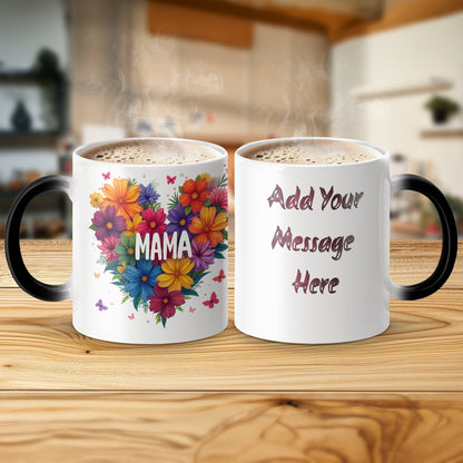 Custom MAMA Floral Heart Design Coffee Mug product
