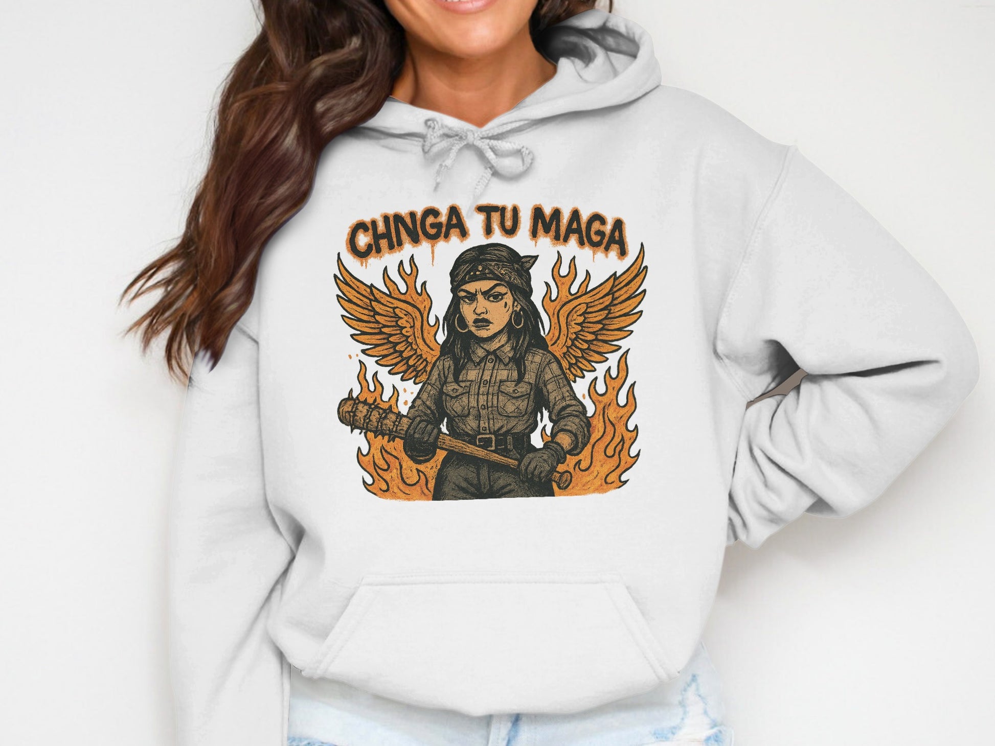 Chinga Tu Maga Winged Rebel Graphic Hoodie product