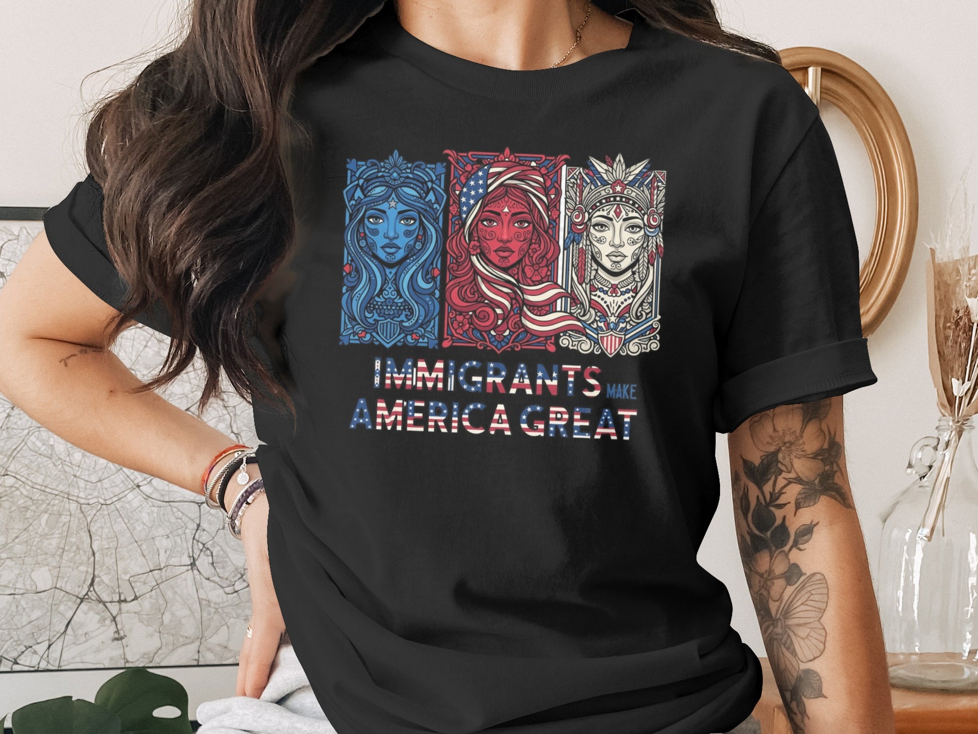 Immigrants Make America Great Graphic T-Shirt