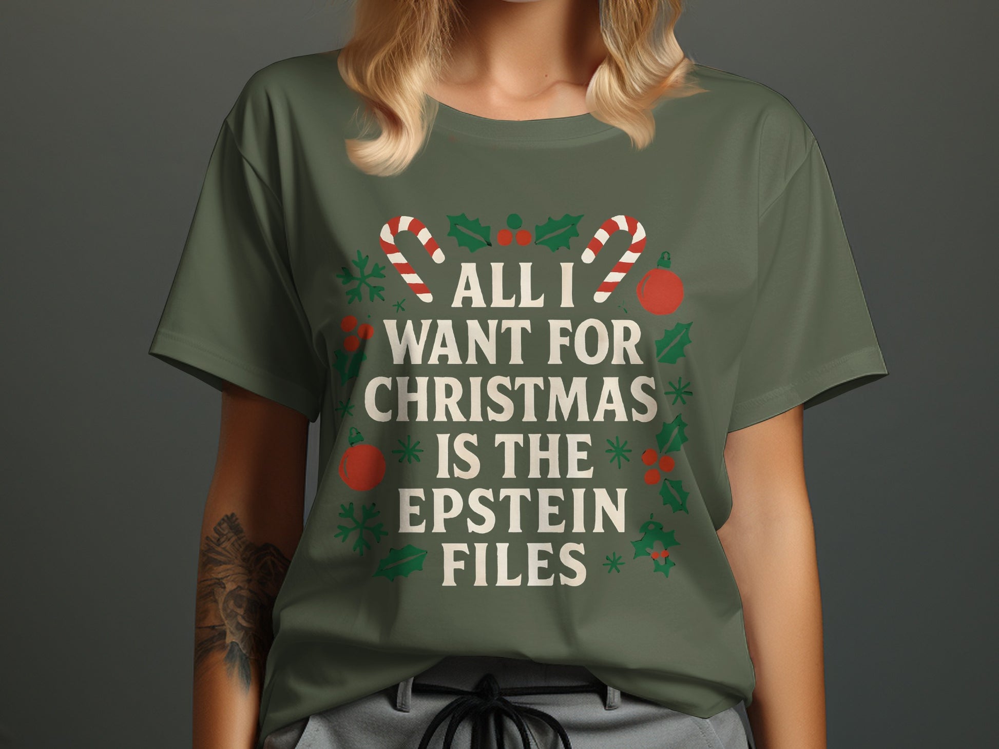 Festive Christmas Epstein Files Graphic Tee product