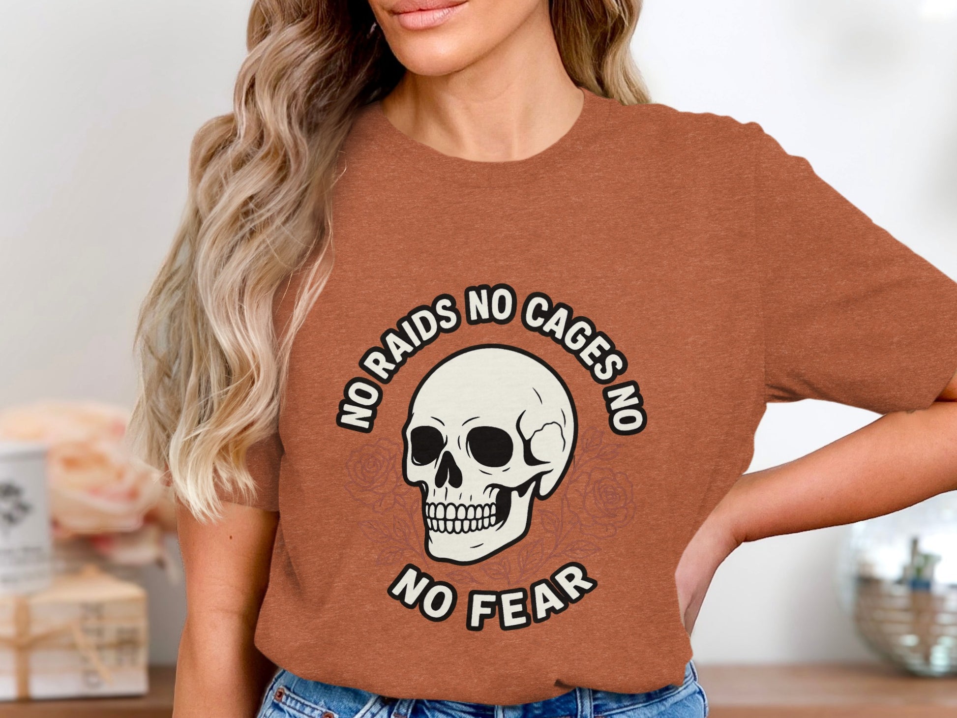No Raids No Cages No Fear Skull Graphic T-Shirt product
