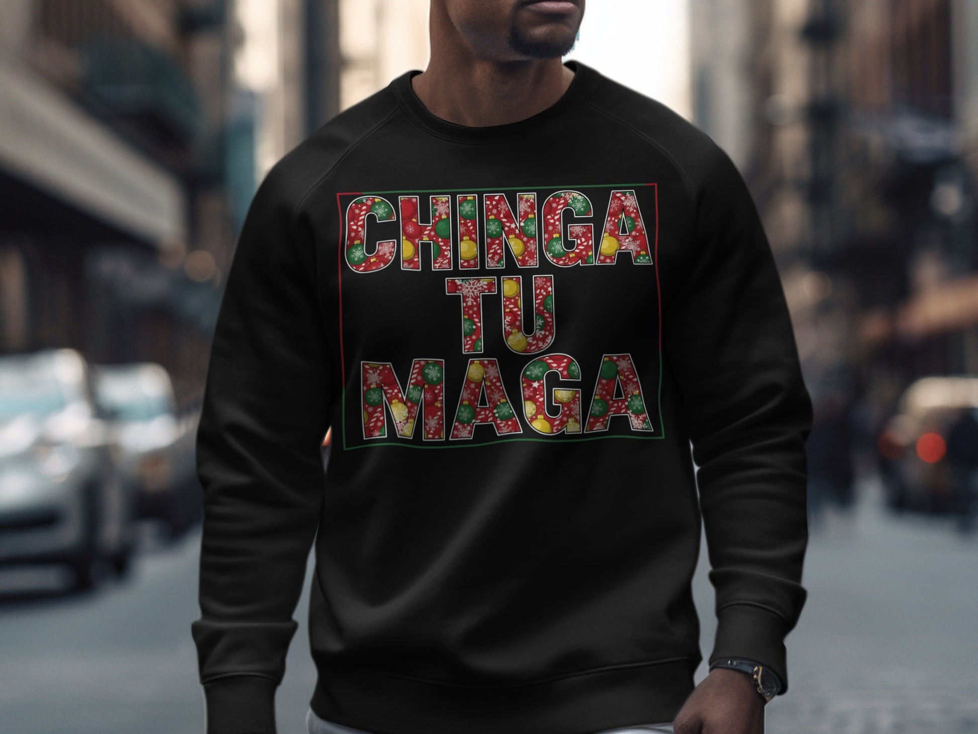Chinga Tu Maga Graphic Sweatshirt for Men Fashion