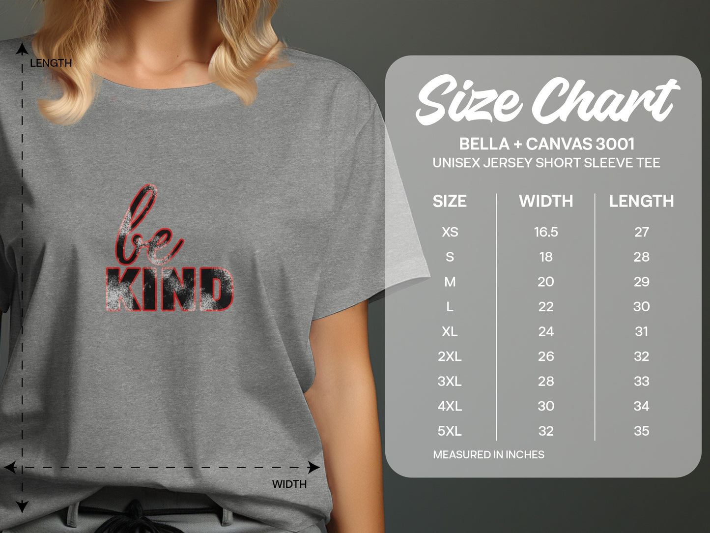 Inspirational Be Kind Unisex Short Sleeve Tee