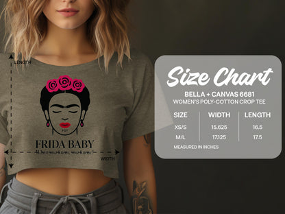 Frida Baby Graphic Women's Poly-Cotton Crop Tee product