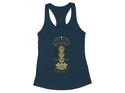 Resist FDT 86 47 Tank Top with Lotus Design Shirt