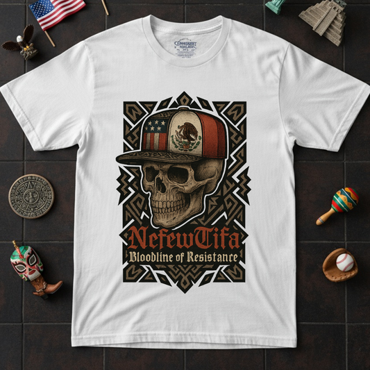 Nehewtifa Bloodline of Resistance Skull T-shirt