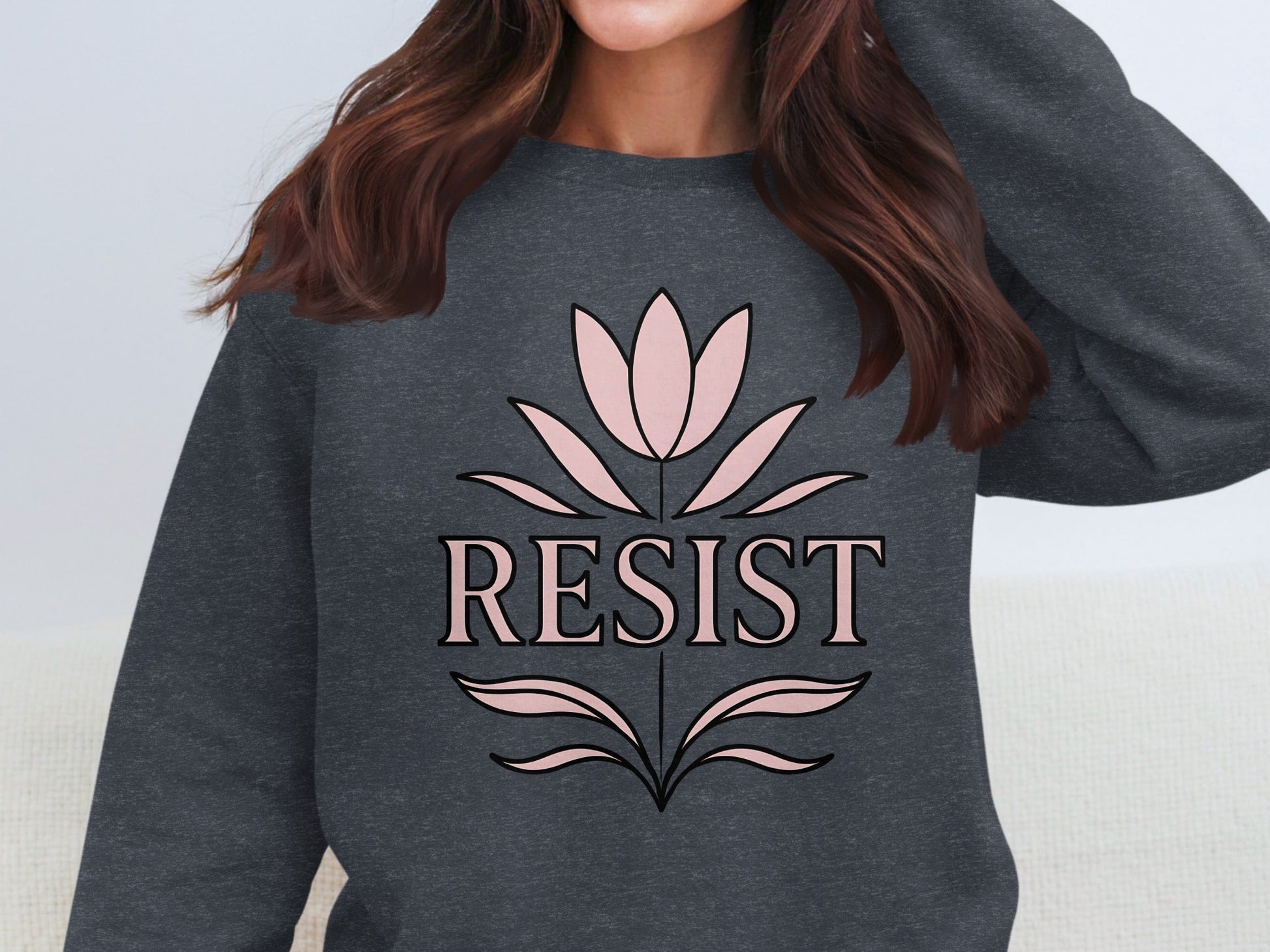 Resist Flower Graphic Long Sleeve Sweatshirt product