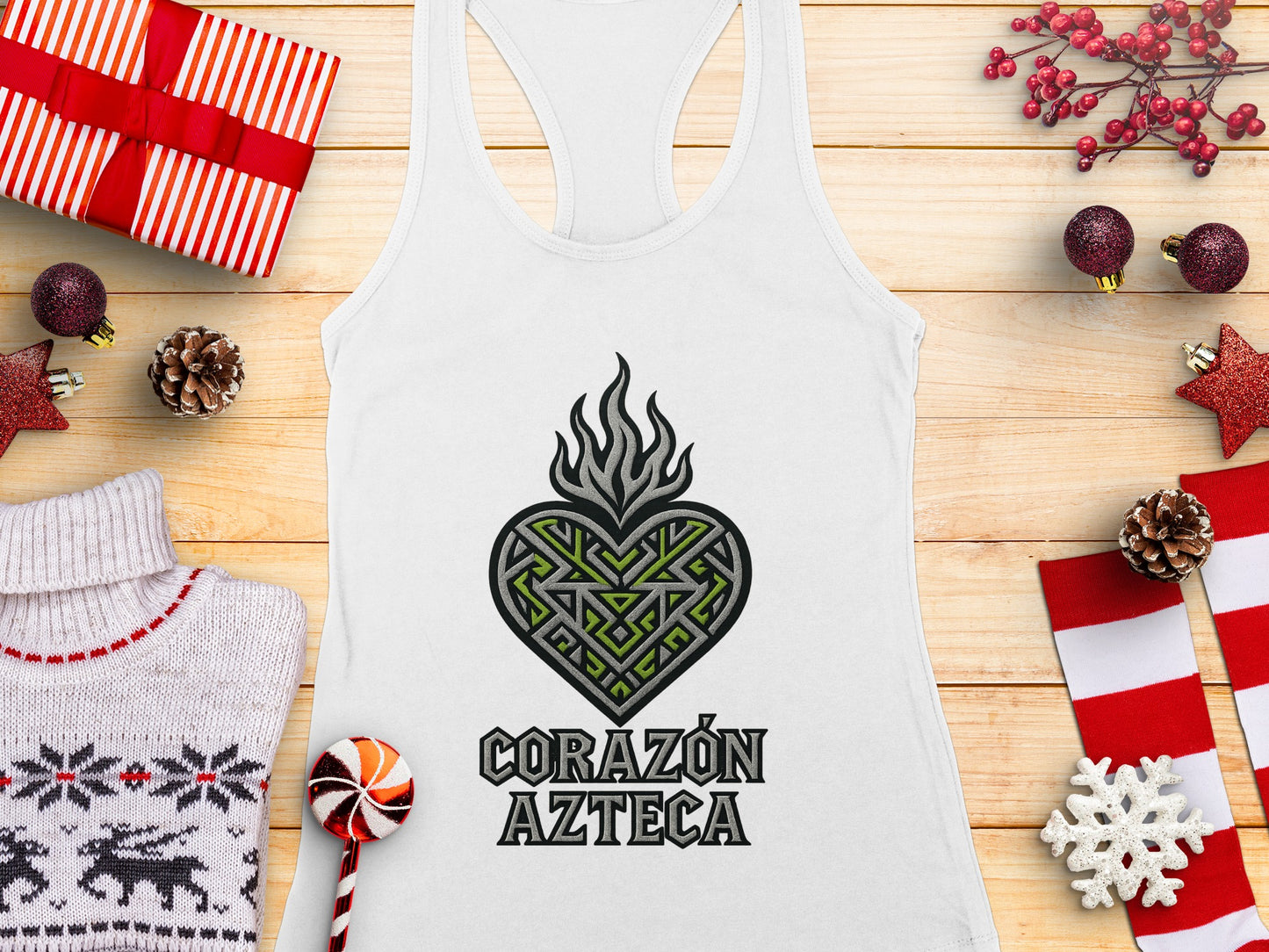 Corazon Azteca Graphic Design Women's Tank Top