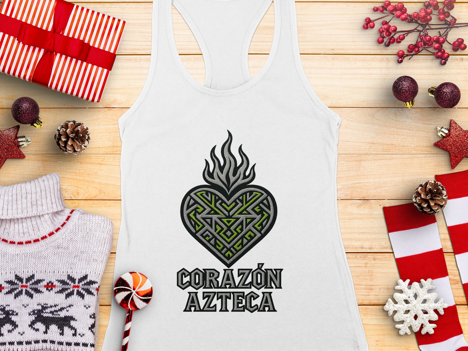 Corazon Azteca Graphic Design Women's Tank Top