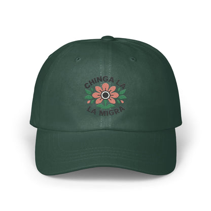 Chinga La Migra Embroidered Floral Design Hat product