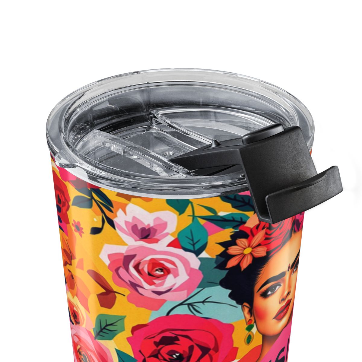 Colorful Frida Kahlo Insulated Tumbler with Lid