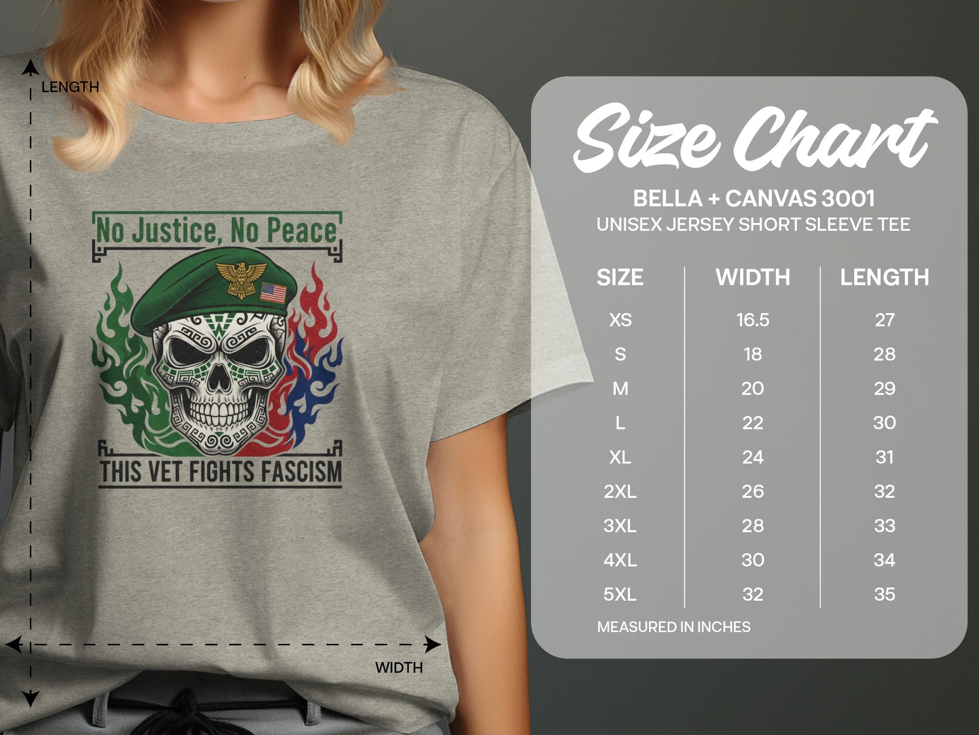 No Justice No Peace This Vet Fights Fascism Tee