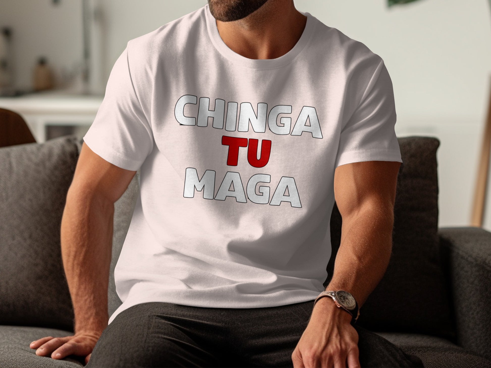 CHINGA TU MAGA Graphic Casual Wear Statement