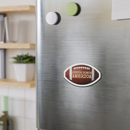 Juntos Somos America Football Shape Fridge Magnet
