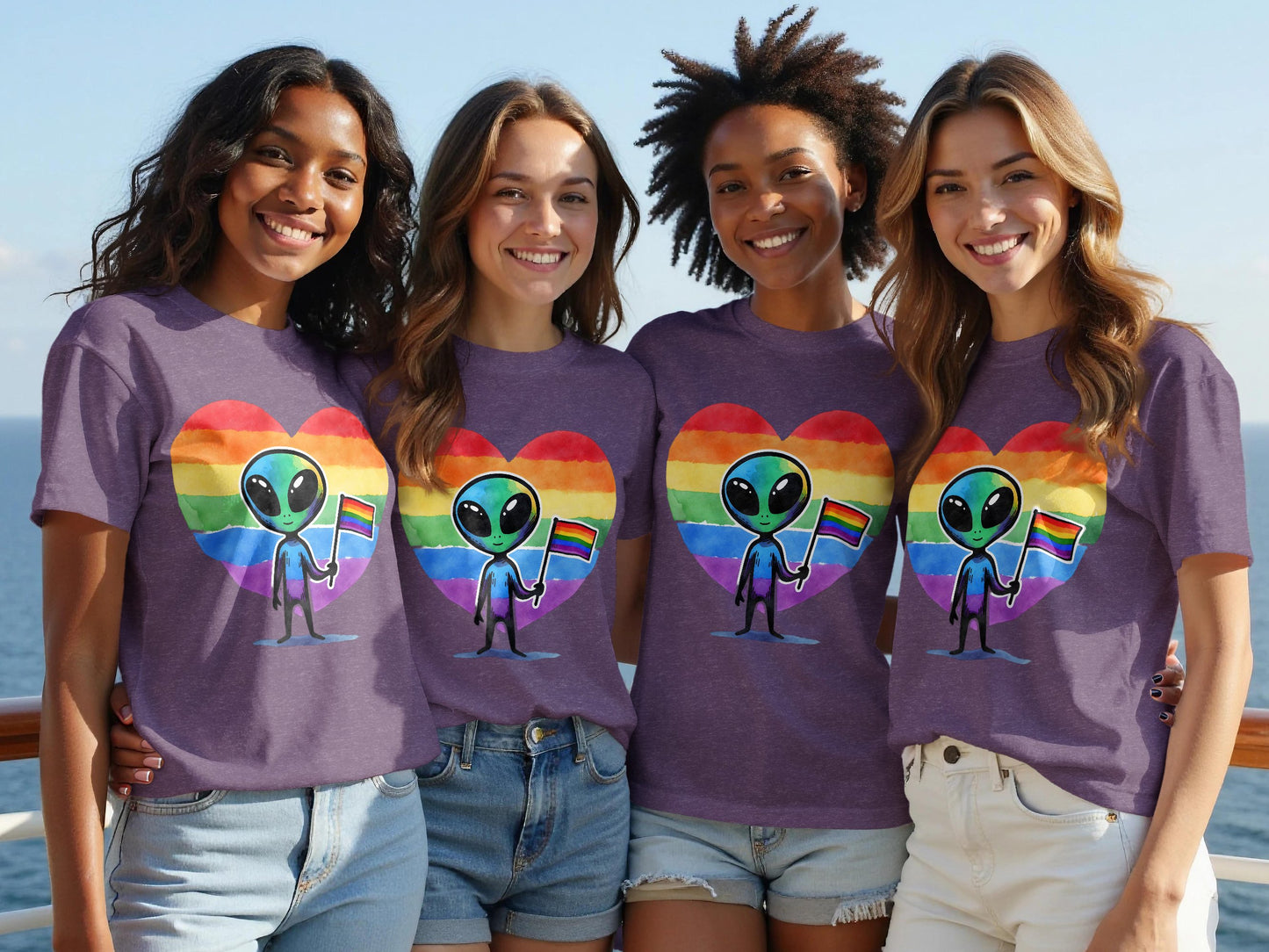 Colorful Alien LGBTQIA Pride T-Shirt product