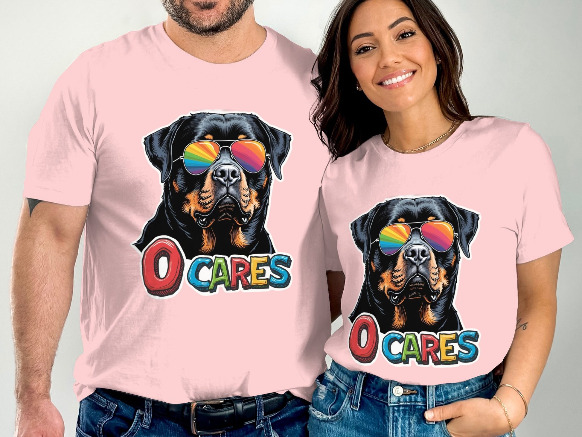 Vibrant O Cares Rottweiler Graphic T-Shirt product type