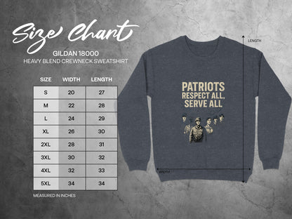 Patriots Respect All Serve All Crewneck Sweatshirt product type