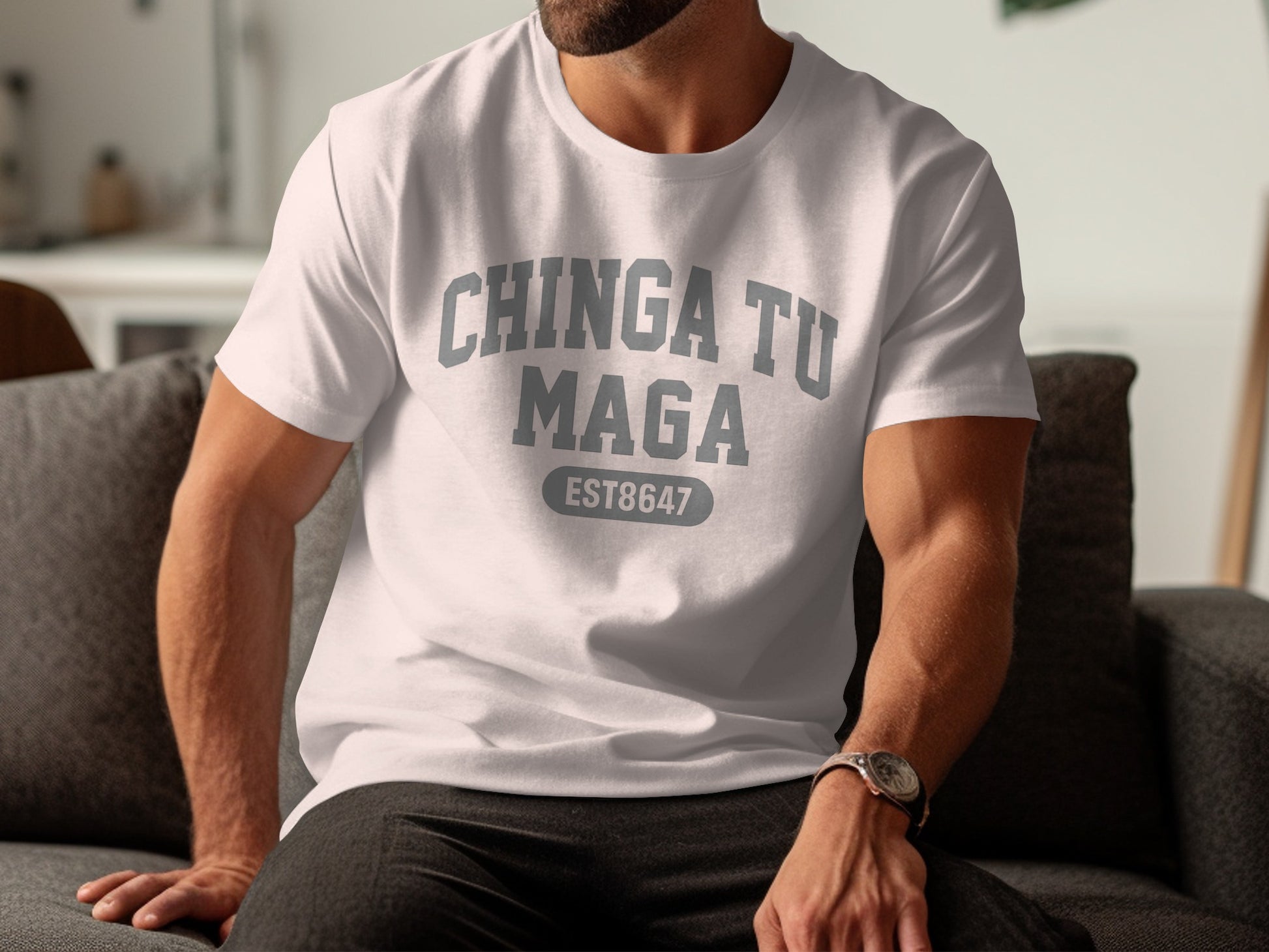 CHINGA TU MAGA EST8647 graphic print shirt