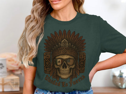 Unique Skull Graphic with Text Stylish Top
