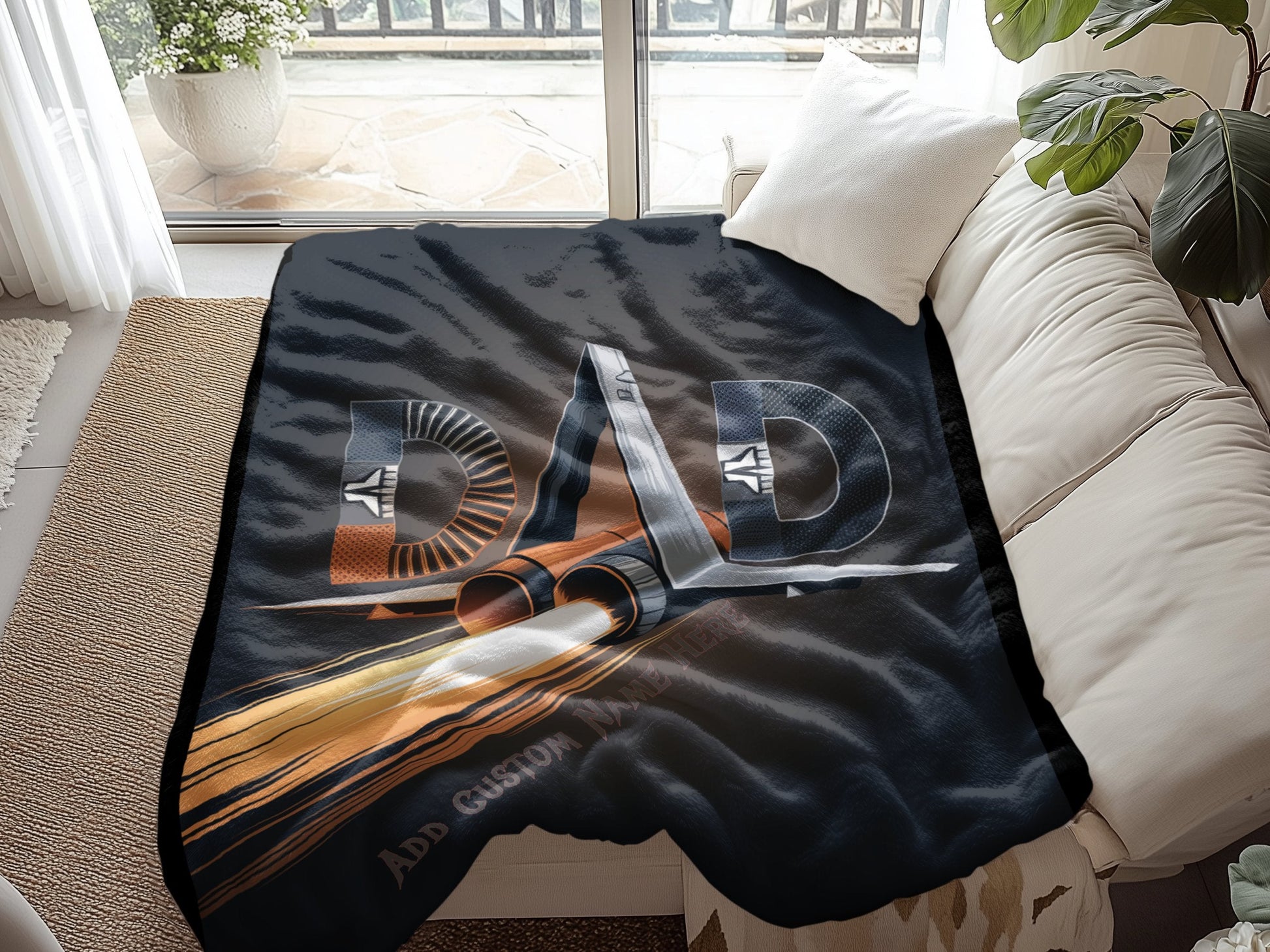 Dad Design Add Custom Name Cozy Blanket product