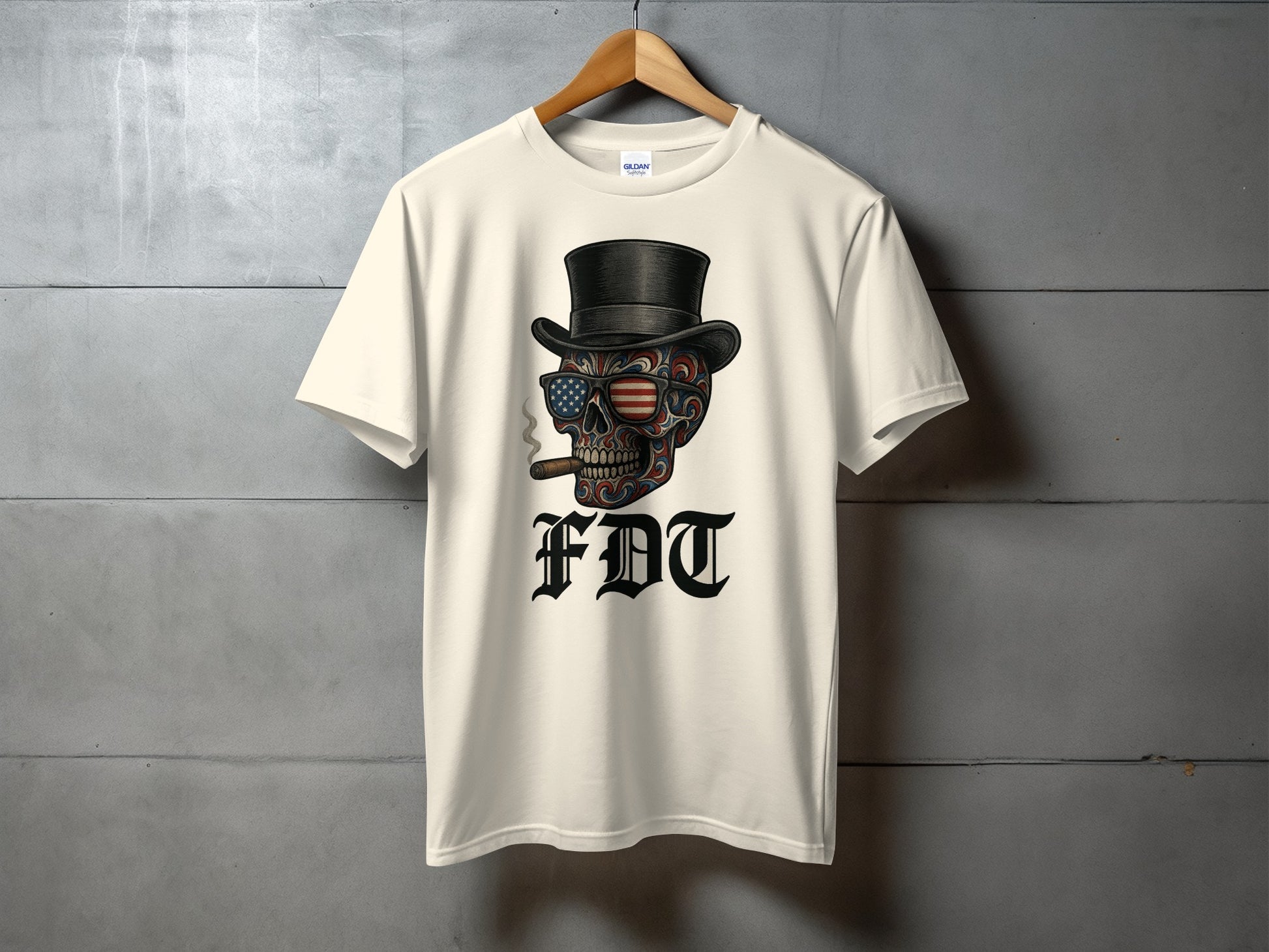 Patriotic Skull with Top Hat FDT Graphic Tee product type