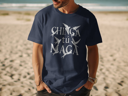 Chinga Tu Maga Letter Print Novelty Graphic T-Shirt product