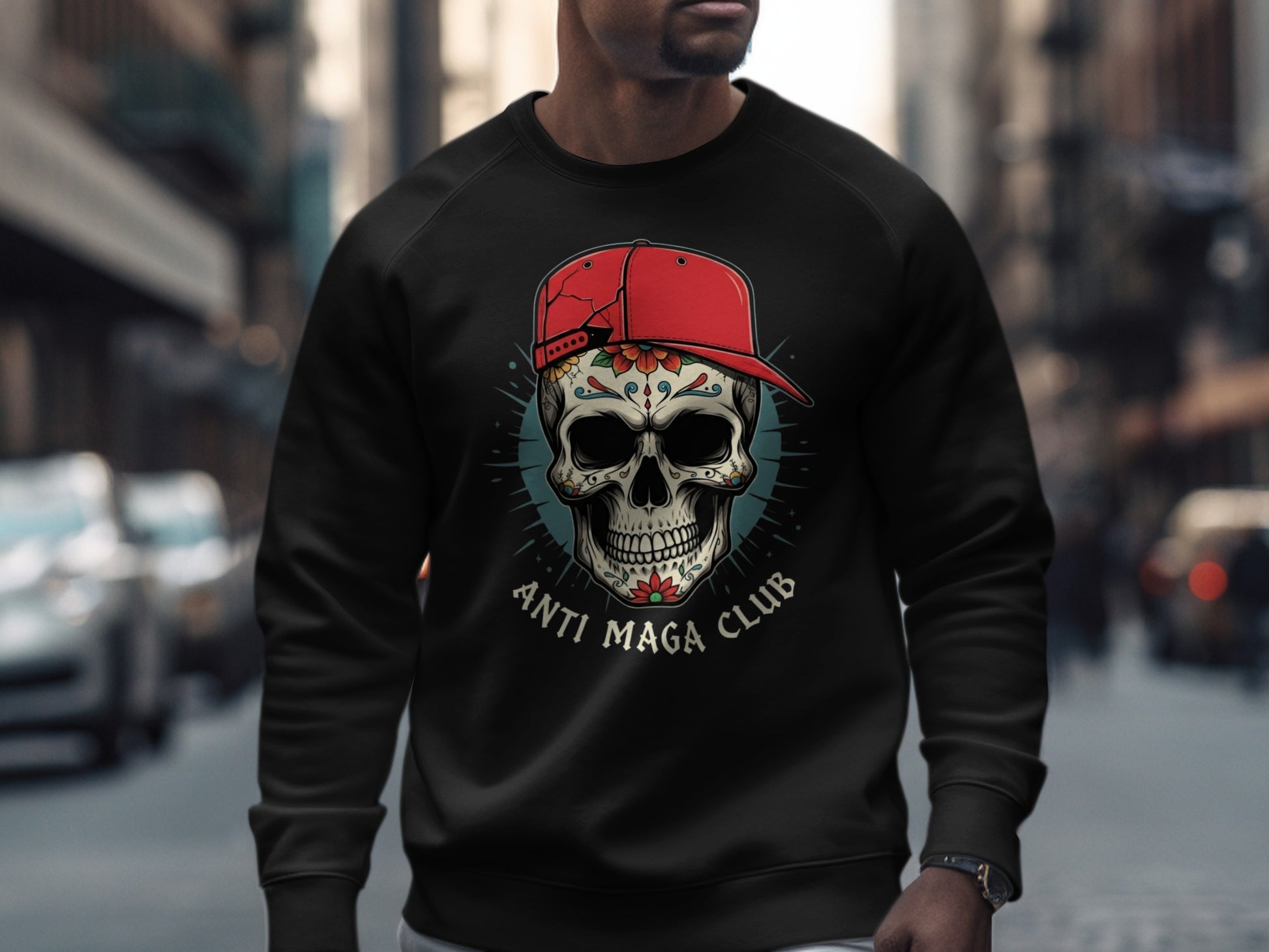 Anti Maga Club Skull Design Sweatshirt product