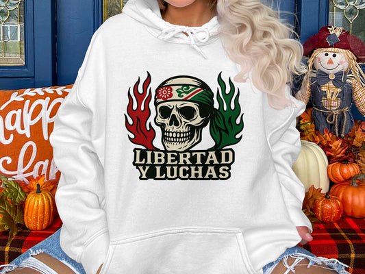 Libertad y Luchas Skull Hoodie Cozy Fashionable product