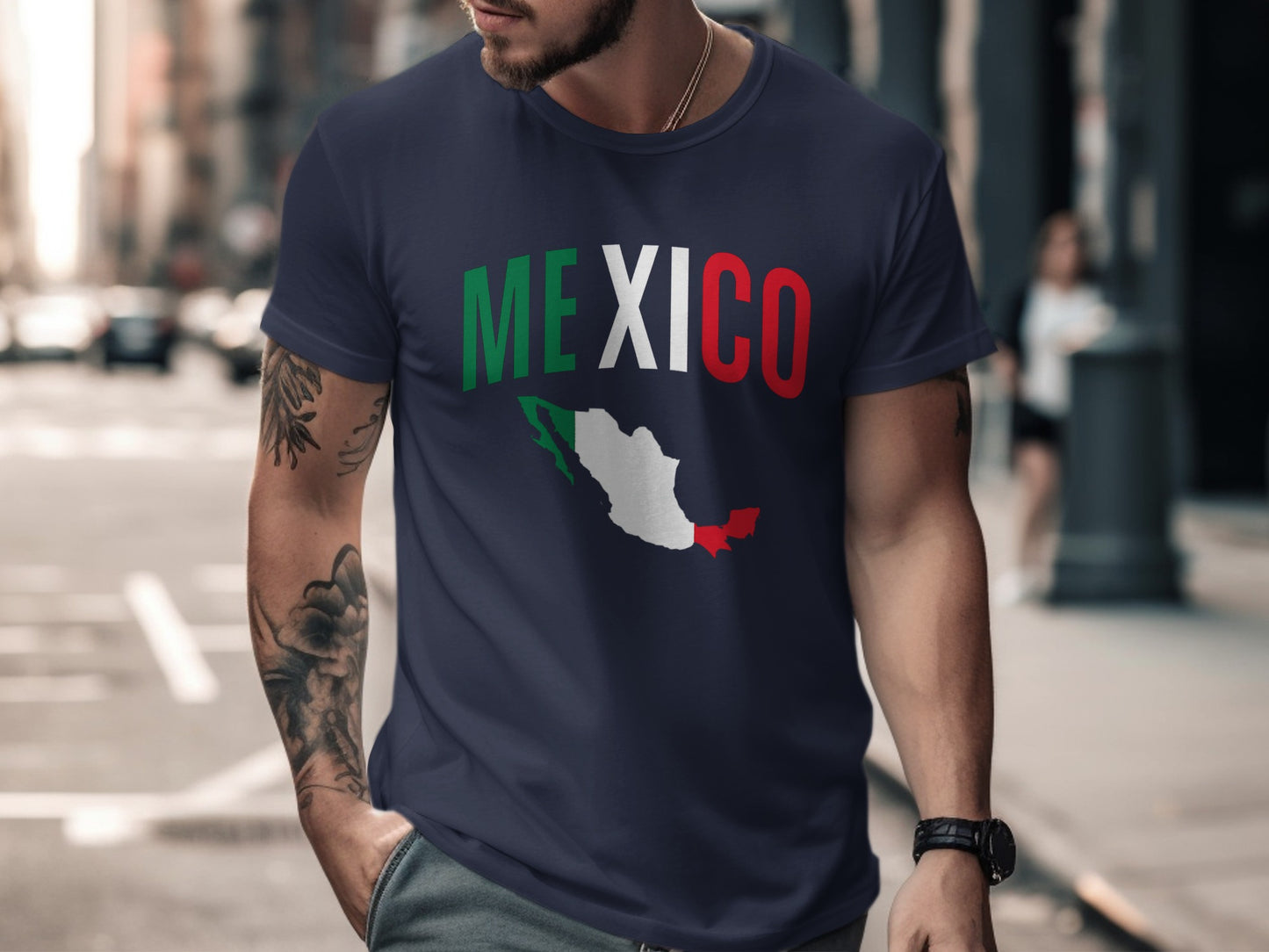 Mexico Flag and Map Graphic Design T-shirt product