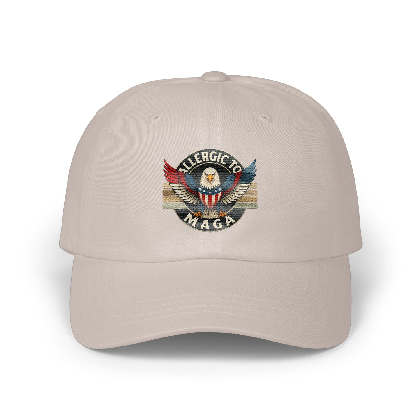 Allergic to MAGA Hat Embroidered Adjustable Cap product