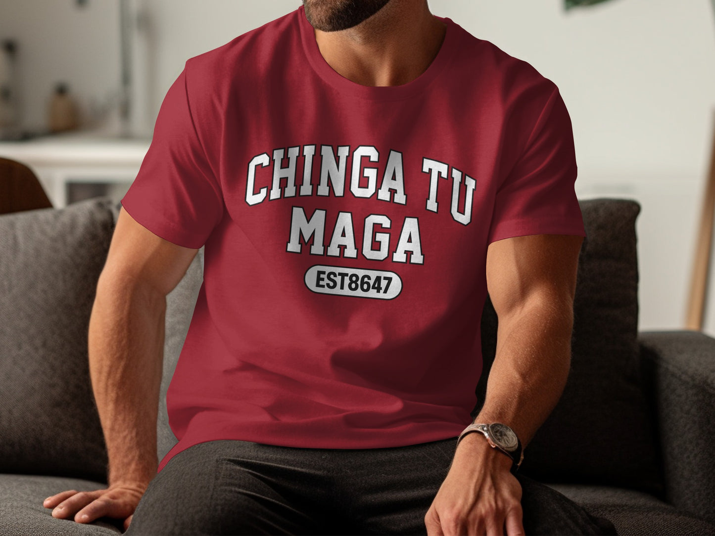 Chinga Tu Maga EST8647 Graphic Statement T-shirt