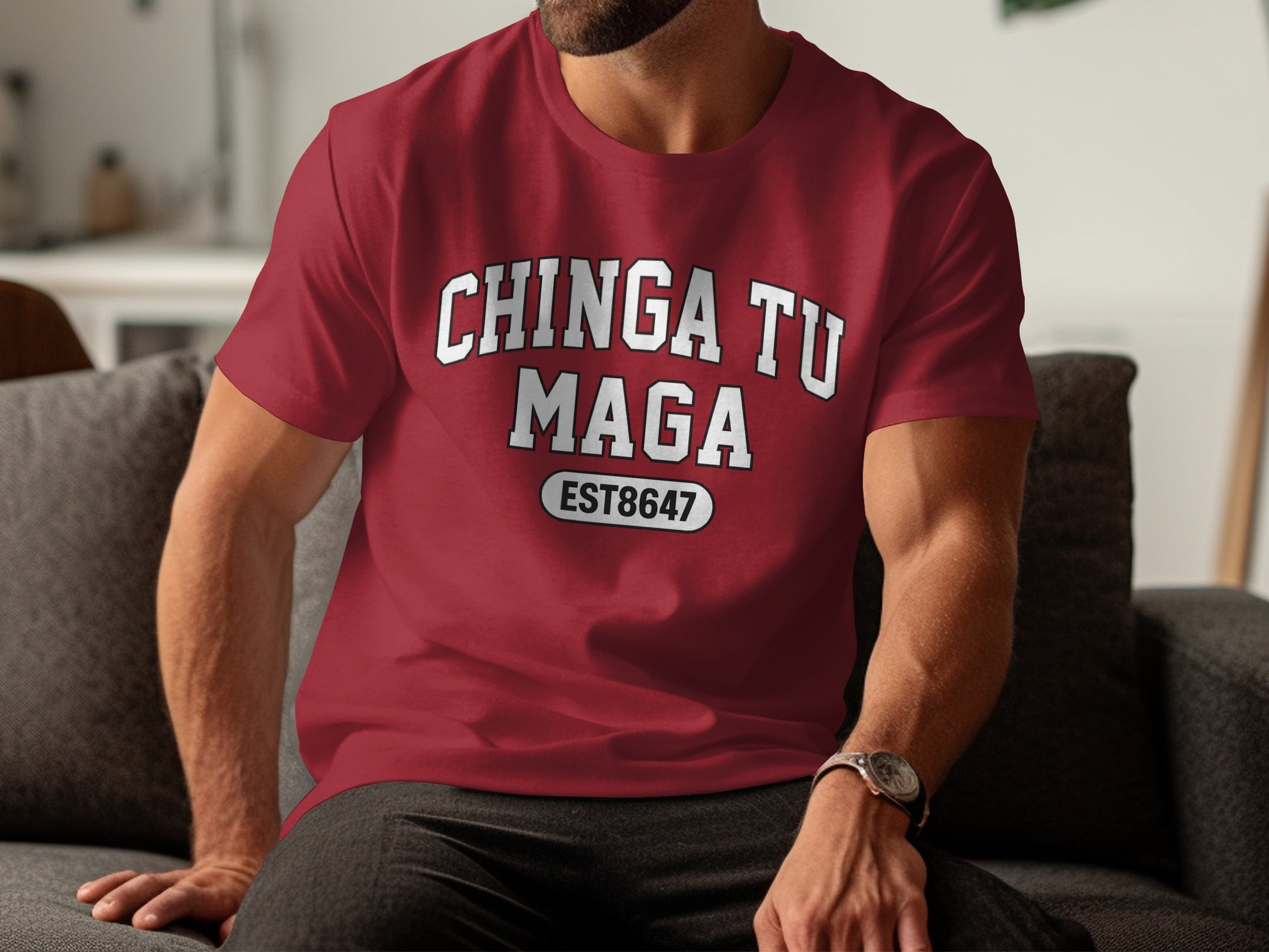 Chinga Tu Maga EST8647 Graphic Statement T-shirt