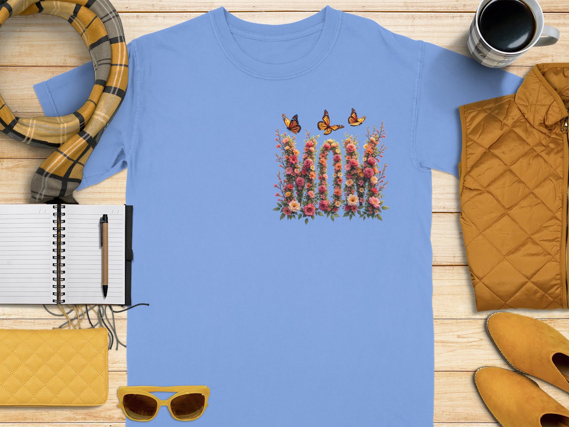 Butterfly Flower Garden Print Casual Shirt product